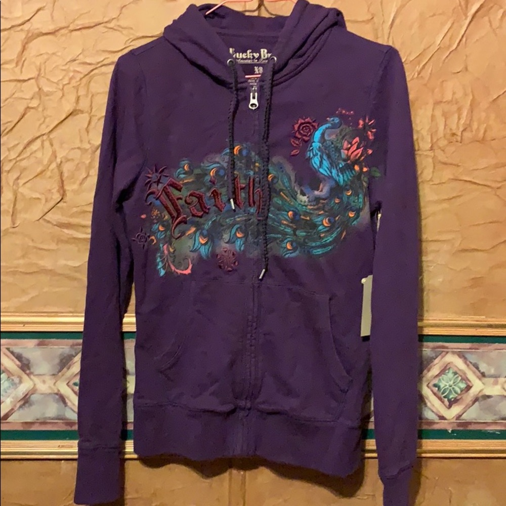 Lucky 🍀Brand zip up hoodie/ jacket XS